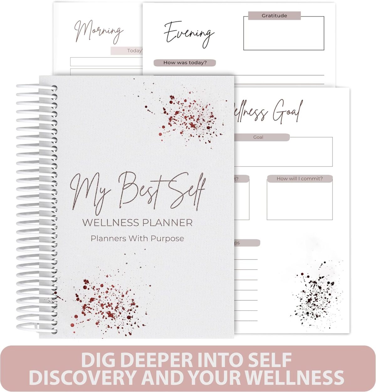 Wellness Journal – Daily Self Care Lifestyle Planner to Support Physical, Mental, & Emotional Health – Guided Prompts Self Love Diary to Practice Gratitude, Reflection, and Goals - Image 3