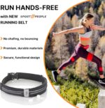 Slim Running Belt for Women and Men, Waterproof Phone Holder for Running, Reflective 2-Pocket Waist Pack for Storing Runner’s Essentials Safely, Runner’s Fanny Pack, Money Belt Fits Most Phones - Image 2
