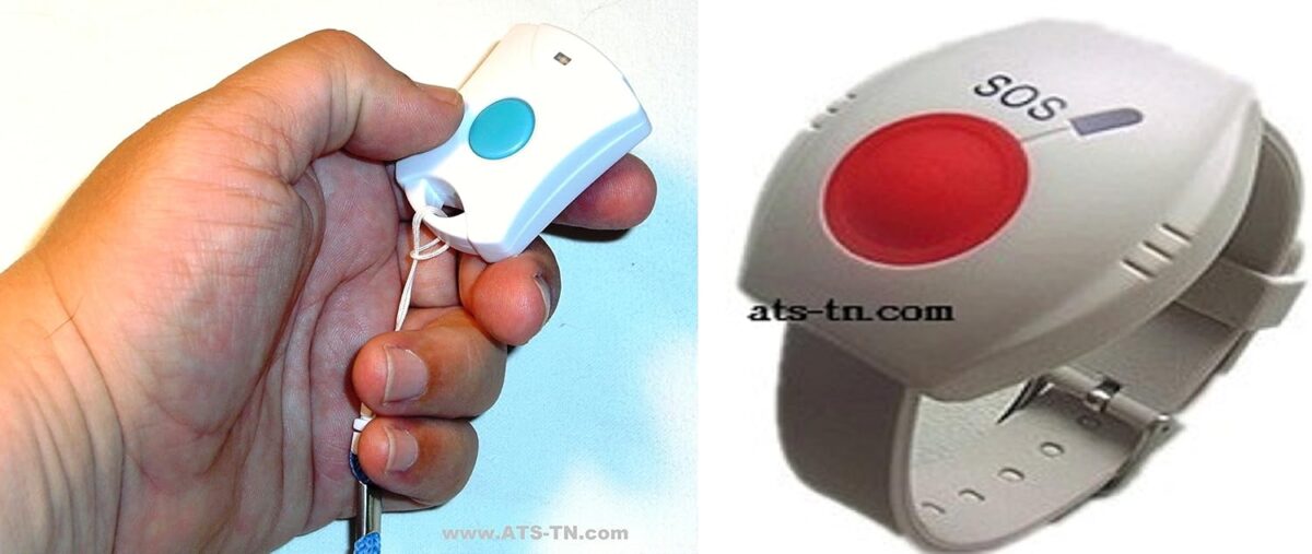 Medical Alert System - NO Monthly FEES - Includes Necklace Panic Button and Waterproof Wrist Wireless Help Buttons - Elderly Home Help Alarm Life Monitor - Image 1