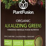 PlantFusion Alkalizing Super Greens Powder - Fermented Greens Superfood Powder Blend with Digestive Enzymes Probiotics & Prebiotic Fiber - Organic, Non-GMO, Vegan, Gluten-Free - 8.46 oz 30 Servings