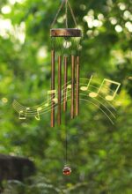 Solar Wind Chimes, Sun Wind Chime Outdoor Clearance w/Glowing Crackle Glass LED Unique Wind Bells for Outside Waterproof Chimes, Gifts for Her/Him (42" Long Metal Chimes)… - Image 4