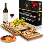 Charcuterie Board Gift Set - Bamboo Cheese Board and Charcuterie Boards Set - Housewarming Gifts New Home, Wedding Gifts for Couples 2025, Bridal Shower Gift, Birthday Gifts for Women