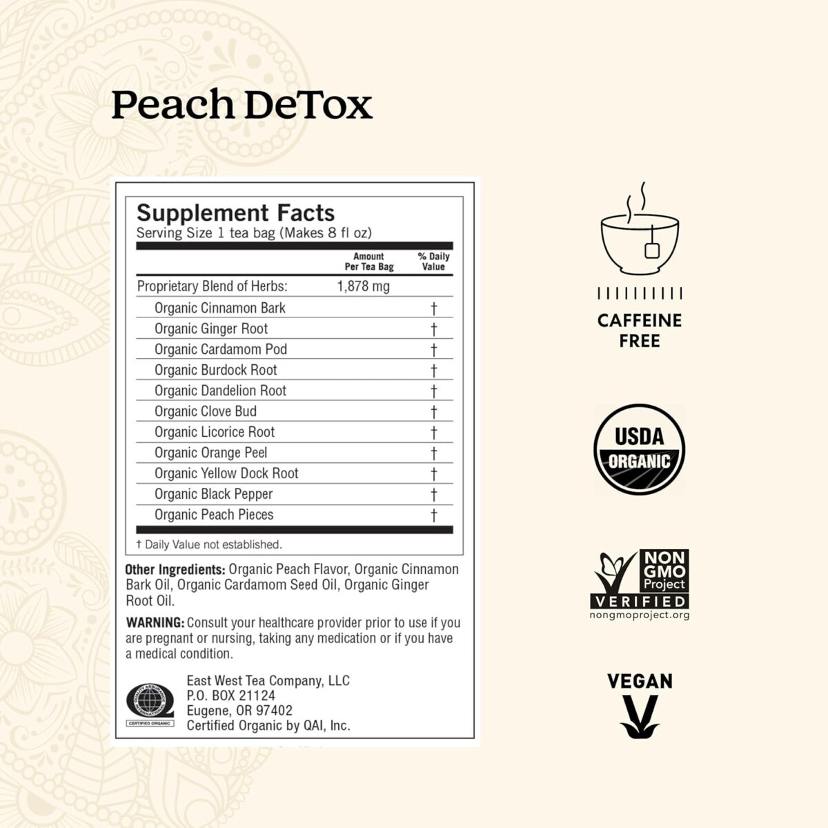 Yogi Tea Herbal DeTox Variety Sampler - 16 Bags per Pack (3 Packs) - Organic Sampler - Includes Peach & Original DeTox Teas & Roasted Dandelion Spice - Image 3