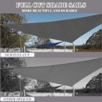 Cool Area Sun Shade Sail 12x16FT Rectangle Shade Canopy Outdoor Sunshade for Patio Backyard Garden, Dark Grey - Image 5