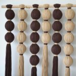 IOWER Macrame Wall Hanging Large Boho Wall Decor Natural Brown Khaki Sphericity Cotton Textile Fiber Yarn Wall Art Handmade For Livingroom Bedroom Wedding Party 39" Wx39 L - Image 6