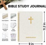 2025 Christian Planner - 12 Month Bible Journal and Prayer Planner 9"x11.2" Spiral Bound, Monthly & Weekly Christian Organizer Gifts for Women Men (Beige) - Image 5