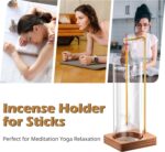 Incense Holder for Sticks, Insence-Stick Holder, Anti-Ash Flying No Mess Incense Burner, Incense Stick Holder with Glass Ash Catcher, for Yoga Spa Meditation Home Decor(2 Pack) - Image 6