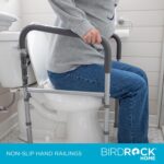 BIRDROCK HOME Toilet Seat Safety Railing Frames for Seniors | Handrail Support for Bathroom | Easy Install - Elderly, Handicap, Medical Disabled | Raised, Elevated, Assistance, Commode, (Safety Frame) - Image 4
