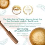 Ohm Store Tibetan Singing Bowl Set — Meditation Sound Bowl Handcrafted in Nepal for Yoga, Chakra Healing, Mindfulness, and Stress Relief — Unique Spiritual Gifts for Women and Men - Image 6