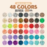 Pizooro Clay Beads 3 Boxes Bracelet Making Kit, 10500pcs Beads for Jewelry Making, Round Letter Beads with Charm and Elastic Strings, Friendship Bracelets Holiday Gifts for Girls Adults - Image 5