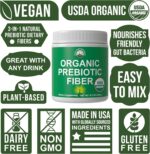 Organic Prebiotic Fiber 3-in-1 Vegan Powder for Gut Health. USDA Organic Raw Whole Food Plant Based Prebiotics Digestive Supplement with Organic Inulin (Jerusalem Artichoke), Acacia Fibers, SunFiber - Image 3