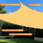 Artpuch Sun Shade Sail, 10'x13' Sand Rectangle, Curved Edged Commercial Grade 185GSM Permeable Outdoor Shade Cloth for Deck, Backyard, Patio (Custom Sizes Made) - Image 4