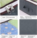 Budding Joy 90L Under Bed Storage Containers, Closet Organizers and Storage Bins, Foldable Underbed Storage Bags for Blankets, Towels, Comforter, Sweaters, Pillows, Linen Sheets, Wrapping Paper，Grey - Image 5