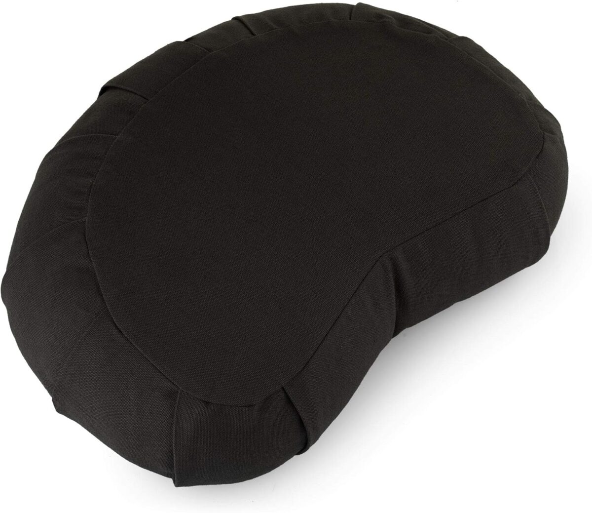 CRESCENT Zafu Meditation Cushion | Organic Cotton | Buckwheat Hulls | Removable Washable Cover - Image 2