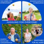 Vibrant Juggling Balls & Juggling Balls for Beginners - Perfect Stocking Stuffers for Kids 8-12 & Teens. Learn to Juggle with Juggling Balls for Kids, Teens & Adults. Stylish Bag & Easy Instructions. - Image 3