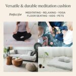 Mindful & Modern Zabuton Meditation Mat - Cotton Filled Yoga and Meditation Pad - Zabuton Meditation Cushion for Kneeling and Sitting Support - Large Rectangular Sitting Floor Pillow for Bench or Zafu - Image 4