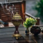 AM Lux Globe Incense Burner - Bakhoor Cone Holders | Insence bukhoor Burners| Frankincense Burner Charcoal | Mabkhara | for Office & Spiritual Décor (Bronze) - Image 3