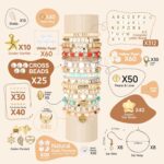 Pizooro Clay Beads 3 Boxes Bracelet Making Kit, 10500pcs Beads for Jewelry Making, Round Letter Beads with Charm and Elastic Strings, Friendship Bracelets Holiday Gifts for Girls Adults - Image 4