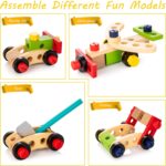 KIDWILL Kids Tool Set with Tool Box & DIY Stickers, Pretend Play STEM Construction Kits for Toddlers 3-5, Montessori Toys for 3 4 5 Year Old, Wooden Play Tools Set, Toddler Boy Toys - Image 3