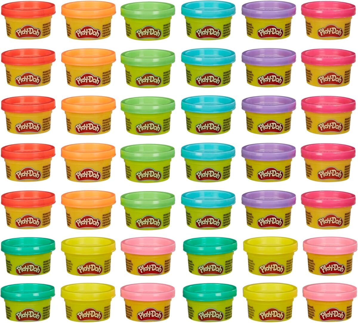 Play-Doh Bulk 42-Pack of 1-Ounce Cans, Easter Basket Stuffers for Girls & Boys, Party Favors, Kids Arts & Crafts, Preschool Toys, Ages 2+ (Amazon Exclusive) - Image 1