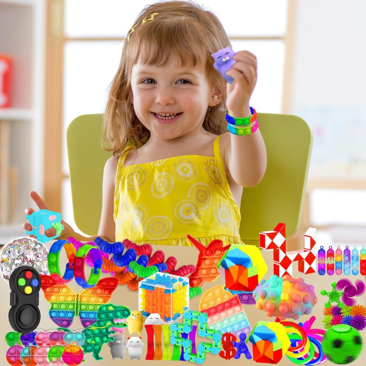 Fidget Toys, 120 Pack Fidgets Set Stocking Stuffers for Kids Party Favors Autism Sensory Toy Bulk Adults Kids Boys Girls Teens Stress Autistic ADHD Anxiety Carnival Treasure Classroom Prizes - Image 5