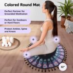 Aila Premium Meditation Cushion – Ergonomic Zafu Pillow with Buckwheat Filling – Includes Extra Washable Cover – Floor Cushion for Comfort & Posture Support – Ideal for Yoga, Mindfulness & Relaxation - Image 3