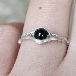 (Handmade rings Genuine Black tourmaline ring sterling silver rings for women healing crystal October birthstone jewelry eye ring handmade by GRB ROY(9) - Image 4