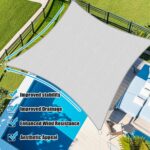 Amagenix Sun Shade Sail 16'X20' Curved Edge Outdoor Shade Canopy Light Grey Breathable 95% UV Block Shade Cloth for Patio Garden Backyard (We Make Custom Size) - Image 4