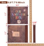 JIMBON Our Adventure Book Scrapbook Photo Album Retro Style Embossed Letter Cover Travel Diary Journal Scrap Book Kit For Couples,Memory Book For Anniversary Wedding - Image 2