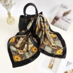 AWAYTR 35” Large Square Satin Head Scarf - 3Pcs Satin Hair Scarves Silk Bandana Scarf Headscarf Silk Feeling Scarf for Women - Image 8