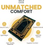 Home Collection Islamic Prayer Mat - Islam Praying Rug for Muslim Women & Men - Soft Turkish Salah Mats Eid & Ramadan Gifts - Pray Bead (Tesbih) Included - Made in Turkiye - Green - Image 2