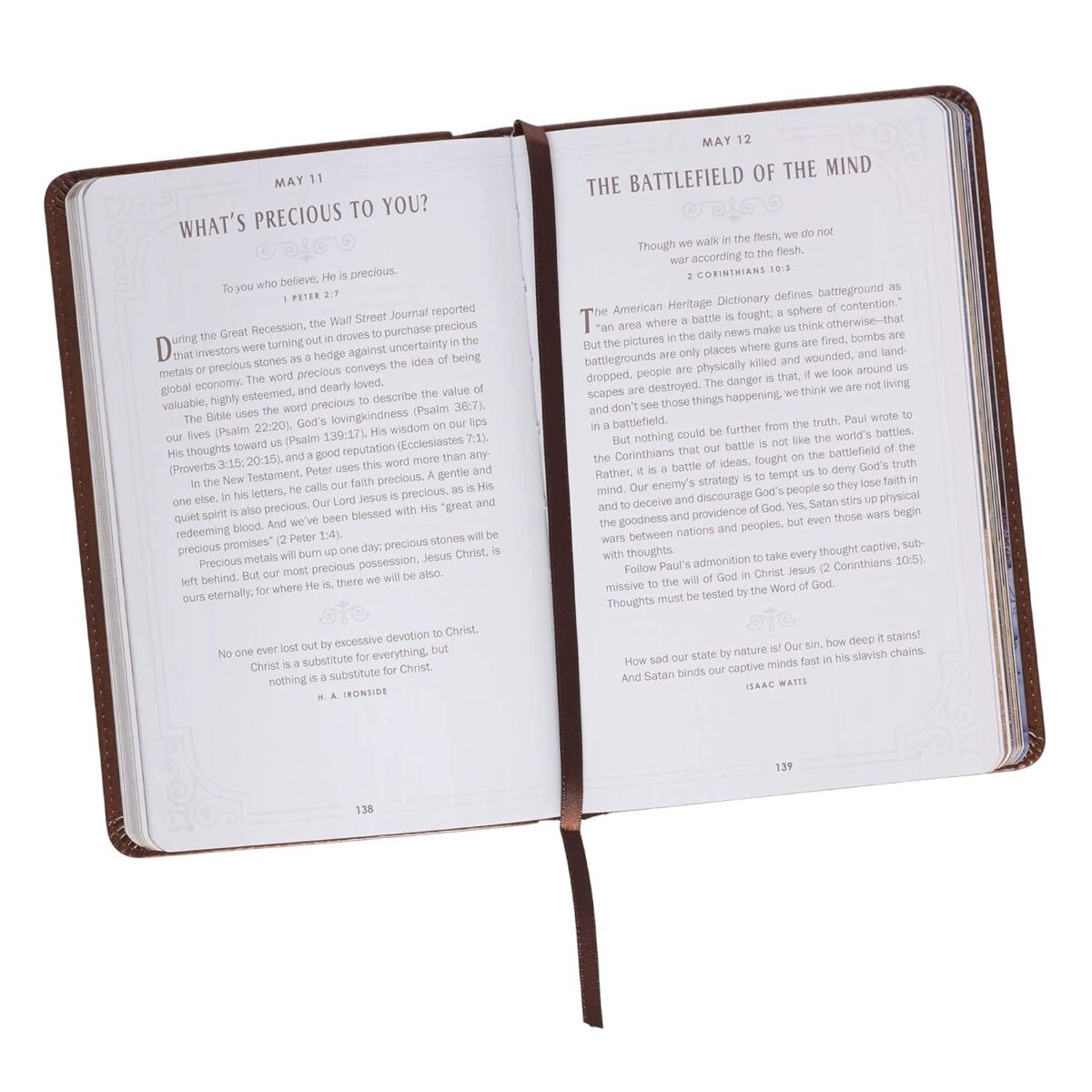 Walking with God Devotional - Brown Faux Leather Daily Devotional for Men & Women 365 Daily Devotions - Image 4