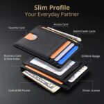 Buffway Slim Minimalist Front Pocket RFID Blocking Leather Wallets for Men and Women - Image 3