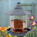 Twinkle Star Wild Bird Feeder Hanging for Garden Yard Outside Decoration, Hexagon Shaped Outside Hanging Bird Feeders for Outdoors Squirrel Proof, Cardinal Bird Feeder (Light Grey) - Image 7