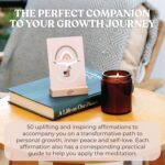 Daily Positive Affirmation Cards for Women - 50 Mindfulness Affirmations & Meditation Cards - Womens Empowerment Gifts - in Mint Box with Wooden Stand - Image 2