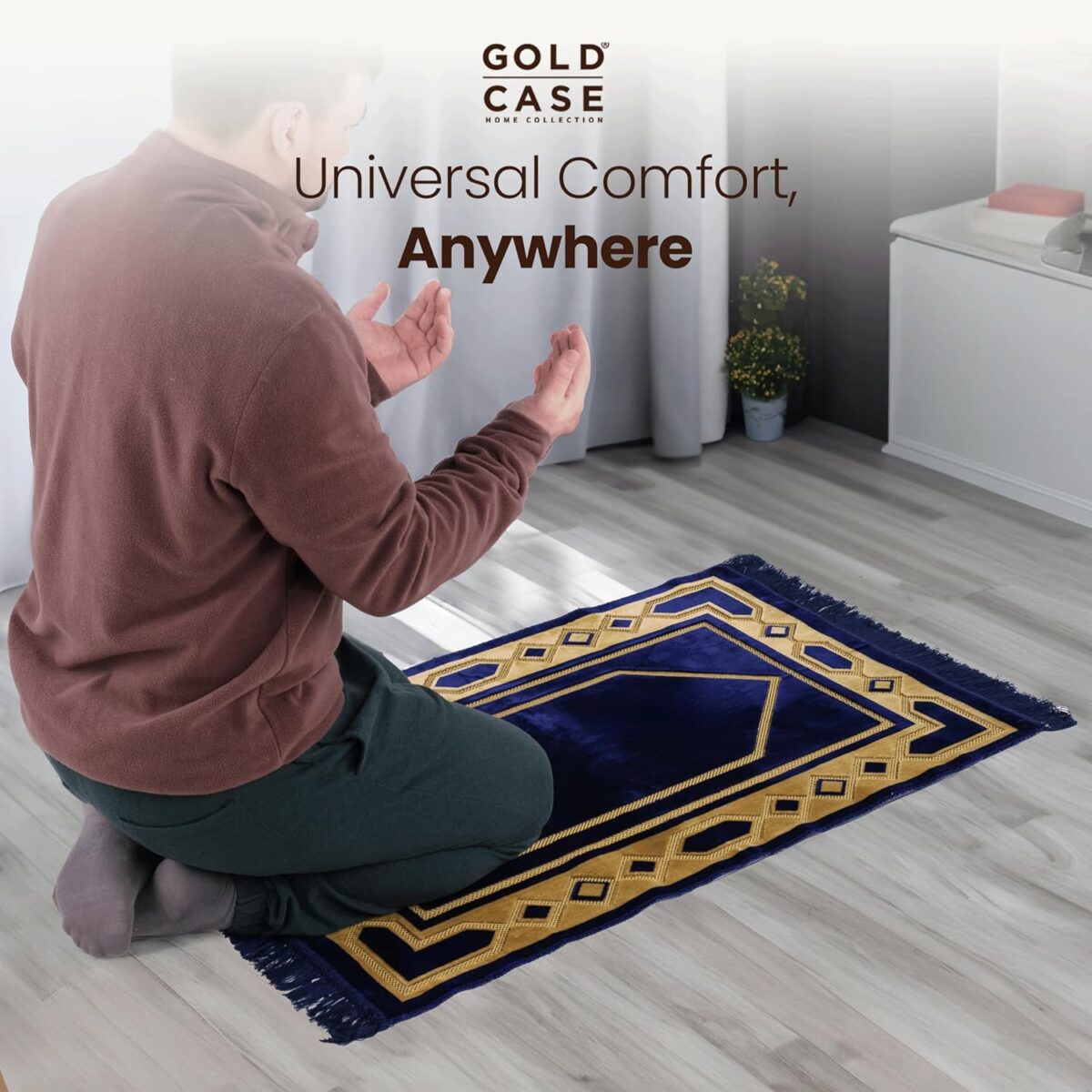 Home Collection Islamic Prayer Mat - Islam Praying Rug for Muslim Women & Men - Soft Turkish Salah Mats Eid & Ramadan Gifts - Pray Bead (Tesbih) Included - Made in Turkiye - Green - Image 3