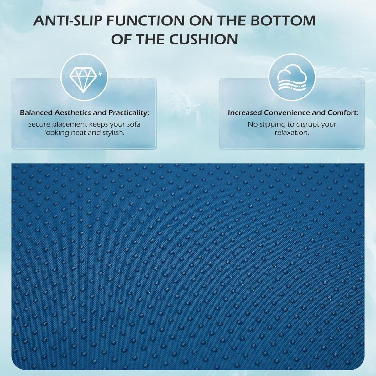 HOMREST Outdoor Replacement Cushions for Patio Furniture,Water-Repellent Sofa Cushion for 6-Seat Rattan Wicker Sectional Patio Conversation Sets,14-Piece Cushions Set for Outdoor Couch-Blue - Image 6