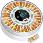 Windtrace Bluetooth Automatic Pill Dispenser for Elderly with Alarm, Smart Pill Dispenser with 31-Slot, Fingerprint& Mechanical Dual Lock Medication Dispenser, Timed Dispenser Machine (Green)