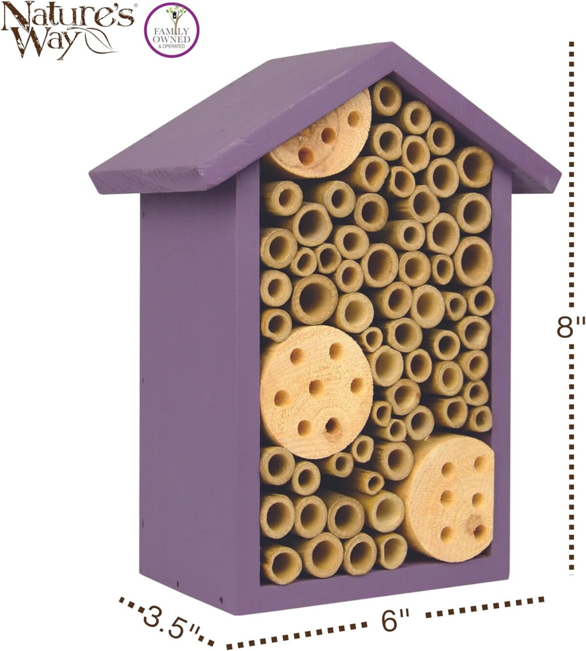 Nature's Way Bird Products PWH1-B Purple Bee House - Image 2