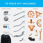 NATIONAL GEOGRAPHIC Magnetic Marble Run - 75-Piece STEM Building Set for Kids & Adults with Magnetic Track & Trick Pieces & Marbles for Building A Marble Maze, STEM Project (Amazon Exclusive) - Image 6