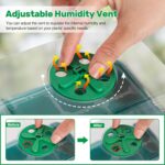 Bonviee 5 Packs Seed Starter Tray with Plant Light, Elevated Seedling Starter Trays Kits with Adjustable Humidity Domes and Clear Cell Tray, 12 Full Spectrum led lamp Beads for Plants Indoor-Green - Image 7