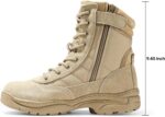 NORTIV 8 Men's Military Tactical Work Boots Side Zipper Leather Motorcycle Combat Boots Trooper(6-8 Inches) - Image 4