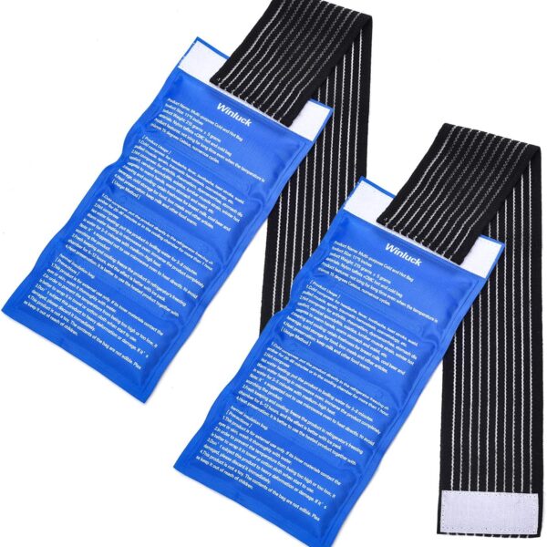 Gel Ice Cold Packs - (2-Piece Set) Soft Reusable Cold/Hot Compress, Provides Alleviate Joint and Muscle Pain. Flexible Therapy from Injuries - Shoulder, Back, Knee, Neck, Ankle & More.