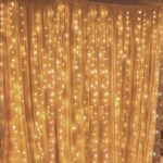 Twinkle Star 300 LED Curtain String Lights, 8 Modes Plug in Fairy Lights for Bedroom,Wedding,Party,Birthday, Hanging Twinkle Light for Indoor Outdoor Wall Window Backdrop Decoration, Warm White