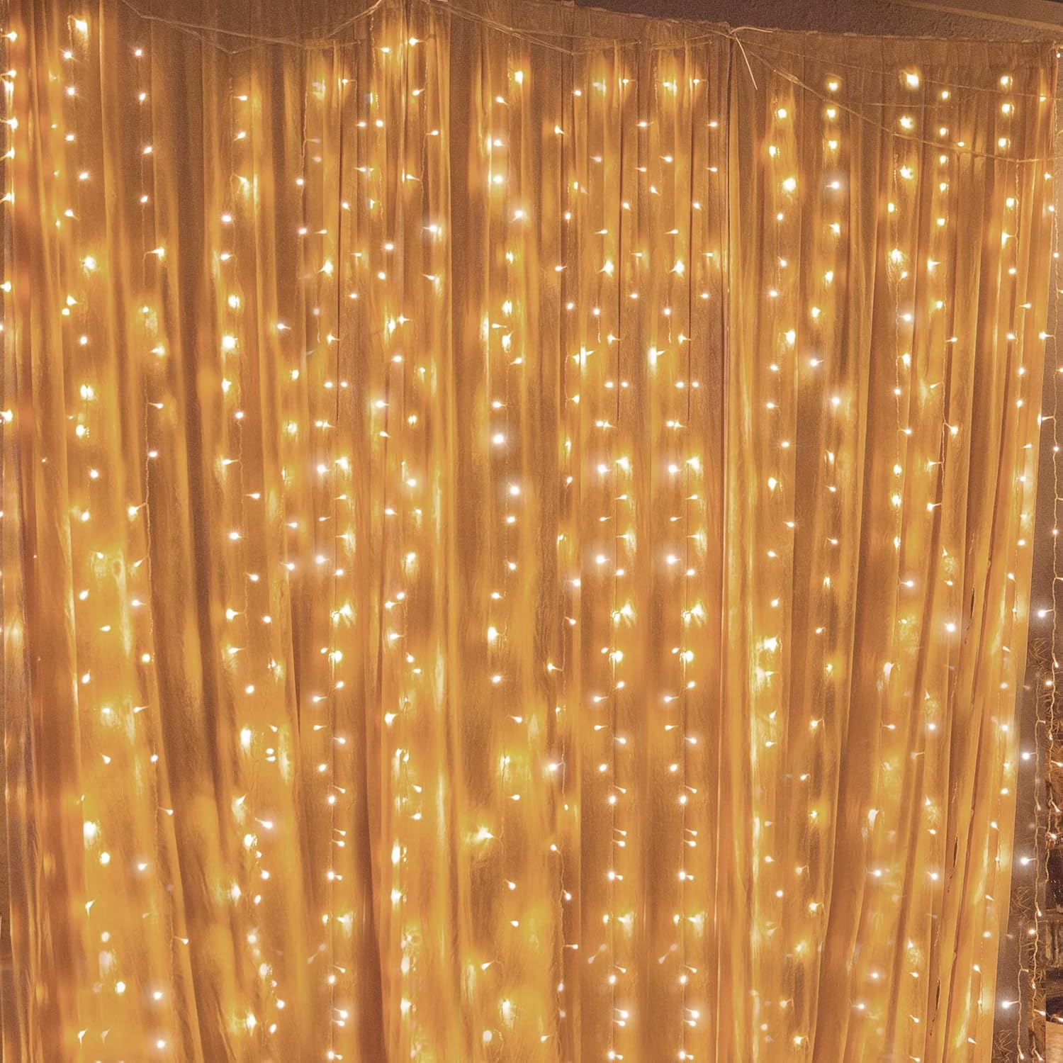 81SeihZDOGL._AC_SL1500_.jpg Twinkle Star 300 LED Curtain String Lights, 8 Modes Plug in Fairy Lights for Bedroom,Wedding,Party,Birthday, Hanging Twinkle Light for Indoor Outdoor Wall Window Backdrop Decoration, Warm White - Image 1