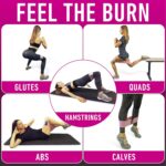 Resistance Bands for Working Out with Workout Bands Guide. 4 Booty Bands for Women Men Fabric Elastic Bands for Exercise Bands Resistance Bands for Legs Bands for Working Out Hip Thigh Glute Bands Set - Image 6