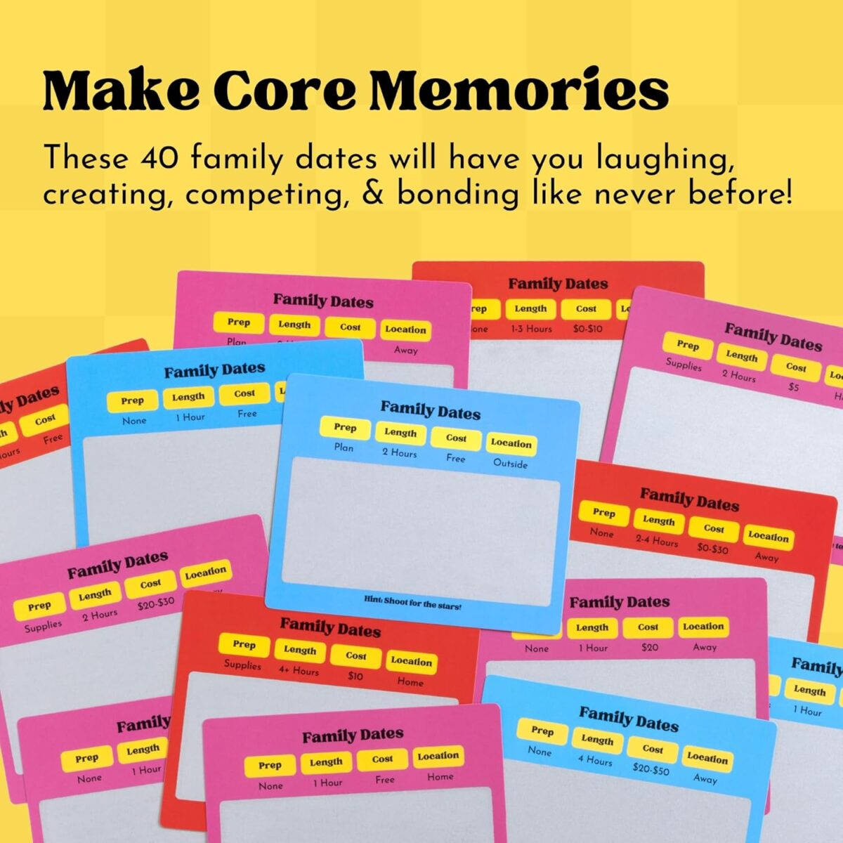 Family Dates 40 Scratch Off Family Date Cards, Date Night Ideas, Experience Gifts for Kids - Image 2