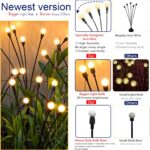 TONULAX Solar Garden Lights - New Upgraded Solar Swaying Light, Sway by Wind, Solar Outdoor Lights, Yard Patio Pathway Decoration, High Flexibility Iron Wire & Heavy Bulb Base, Warm White(2 Pack) - Image 3