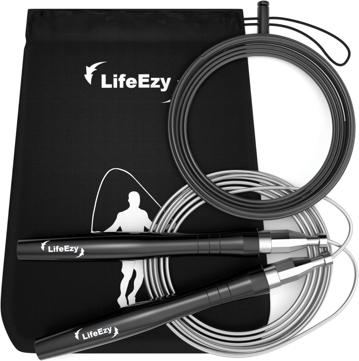 Jump Rope, High Speed Weighted Jump Rope - Premium Quality Tangle-Free - Self-Locking Screw-Free Design - Jump Ropes for Fitness - Skipping Rope for Workout Fitness, Crossfit & Home Exercises - Image 1