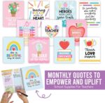 Teacher Planner 2025-2026 – Undated Lesson Planner Book with Stickers, Monthly & Weekly Pages, Student & Substitute Info – Composition Notebook Homeschool & Classroom Organizer - Image 5